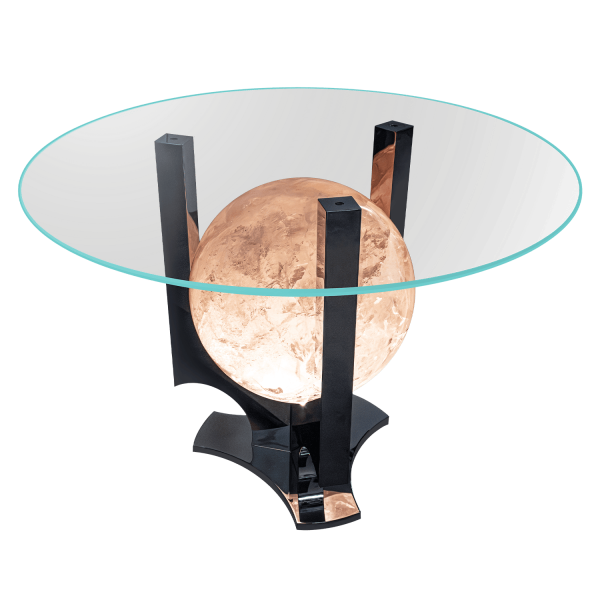 Glowing Quartz Sphere Dining Table