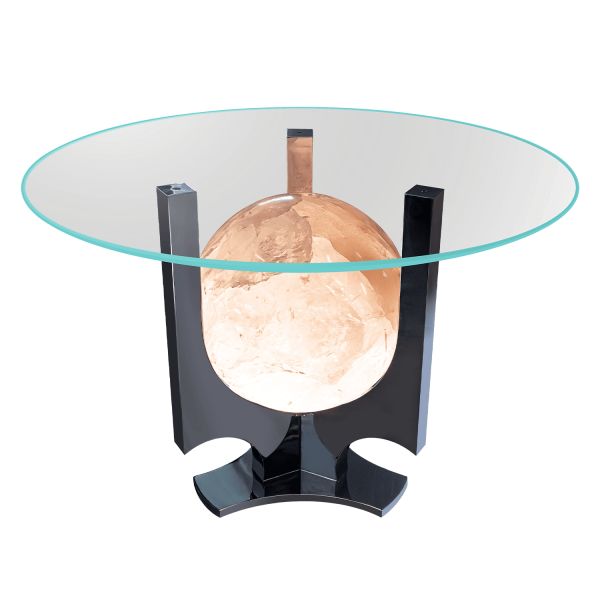Glowing Quartz Sphere Dining Table