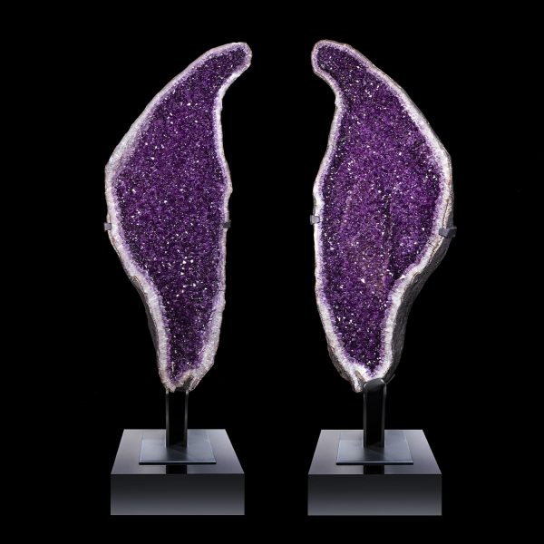 Amethyst Geodes Pair